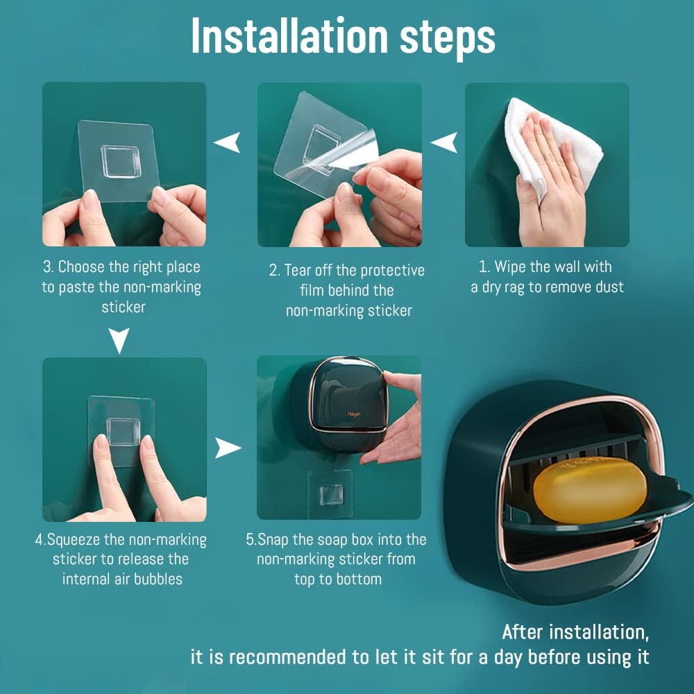 Plastic Soap Storage Box for Bathroom & Kitchen