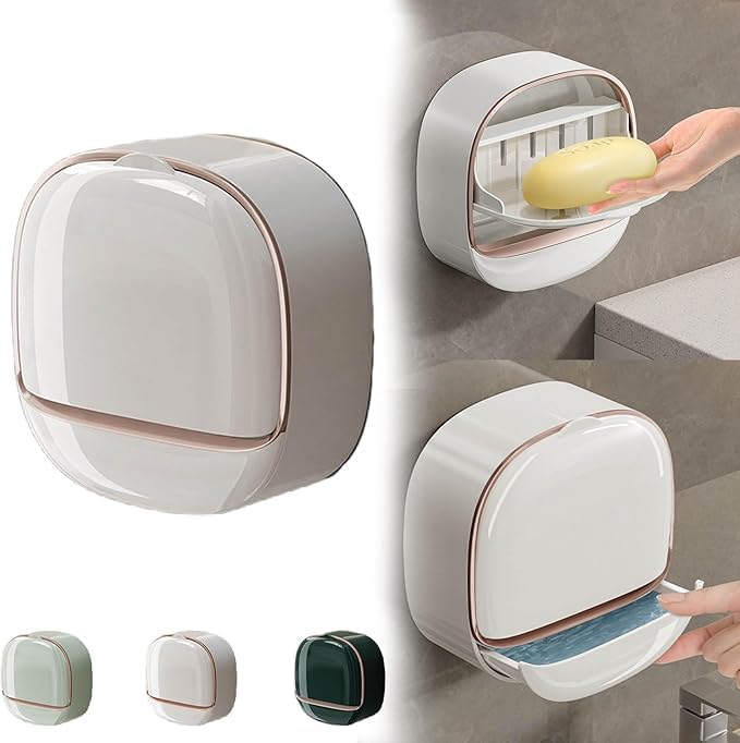 Plastic Soap Storage Box for Bathroom & Kitchen